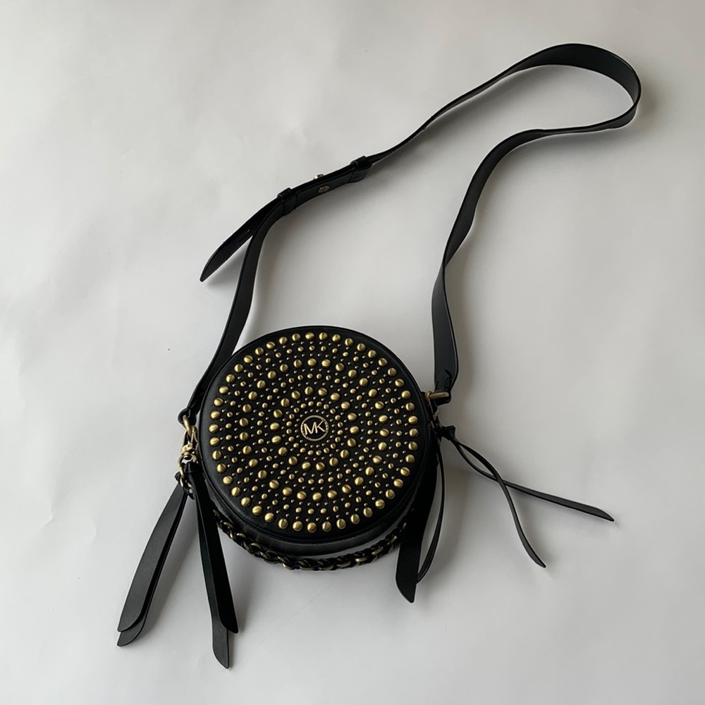 Michael Kors medium Black crossbody Delancey Canteen Bag purse